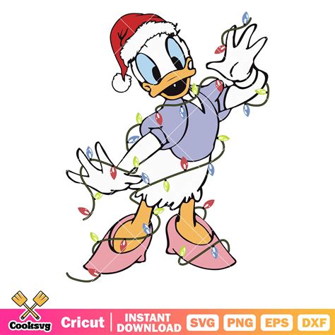 Daisy duck christmas lights svg, christmas lights svg, donald and dais ...