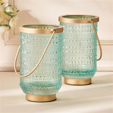 Buy Shalimar Set of 2 Glass Hanging T-Light Holders from Home Centre at ...