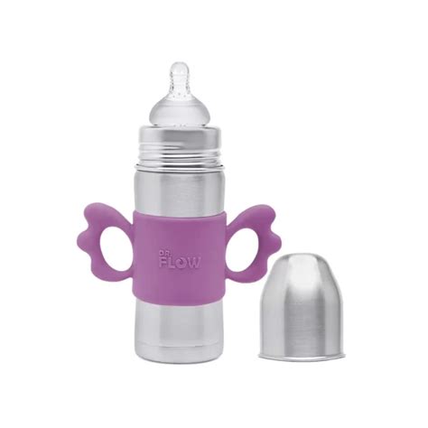 Dr. Flow Vogue Plus Stainless Steel Feeding Bottle for Babies 3+ Months ...