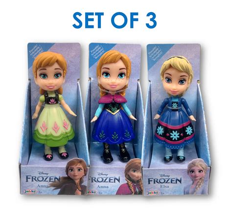 Buy Disney Frozen Set of 3 Mini Poseable Doll Miniature 3.5 Choose from ...
