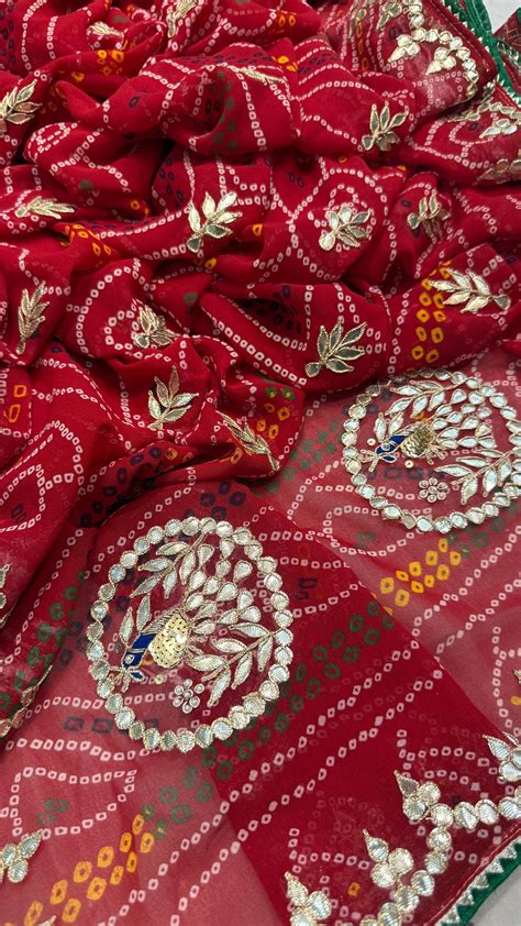 Pure CXC Georgette Gota Patti Saree – sbsjaipur