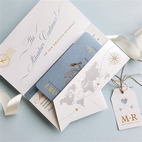 Passport wedding invite travel themed wedding invitation personalised ...