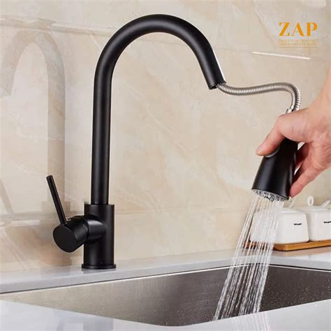 Buy ZAP 3355 Single Handle Pull-Down Solid Brass/Durable Sprayer Faucet ...