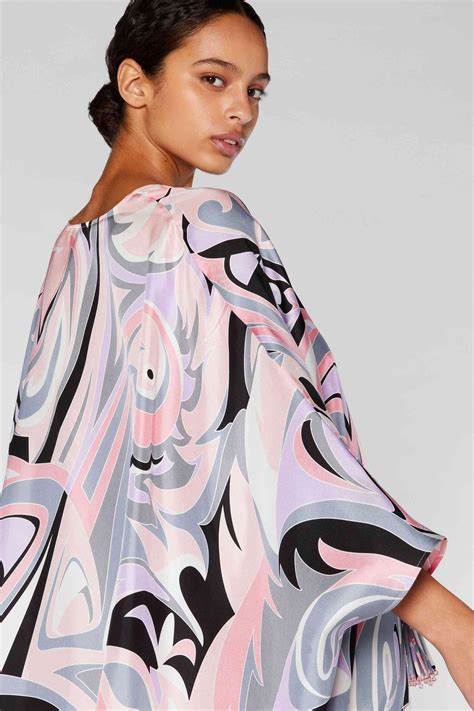 Printed Dress for Women: Luxurious Pink Satin Silk (Nirva) - Kaftan.ae