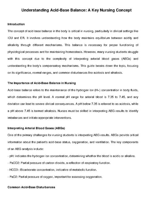 Image result for Acid-Base Tutorial for Nursing