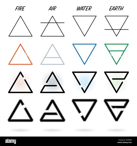 Four Elements Of Nature Symbols