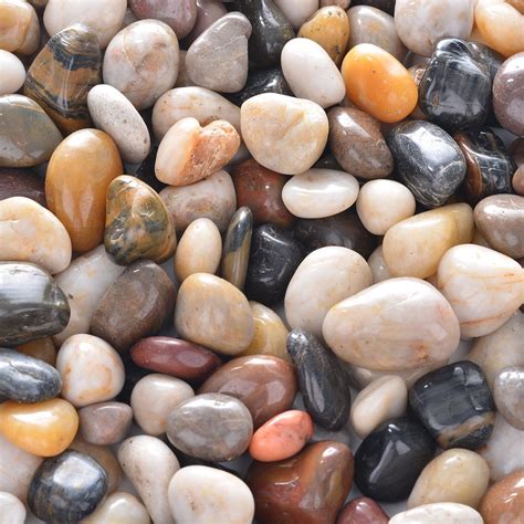Amazon.com: OUPENG Aquarium Gravel River Rock - Natural Polished ...