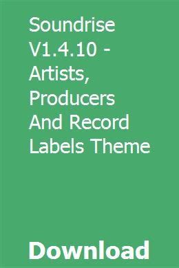 soundrise v1 4 10 artists producers and record labels theme
