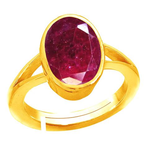 Rama & Mool Chand Trading 8.25 ratti Natural Ruby Gemstone Ring ...