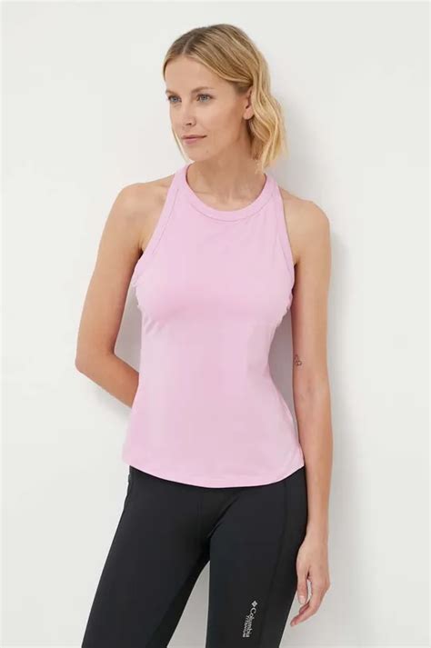 Columbia top sportowy Boundless Trek Boundless Trek damski kolor różowy ...
