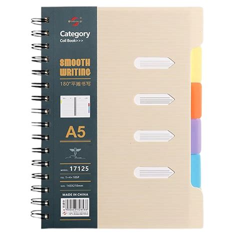 Kaireo 4 Subject Notebook Large Notebook with Dividers Notebooks for ...