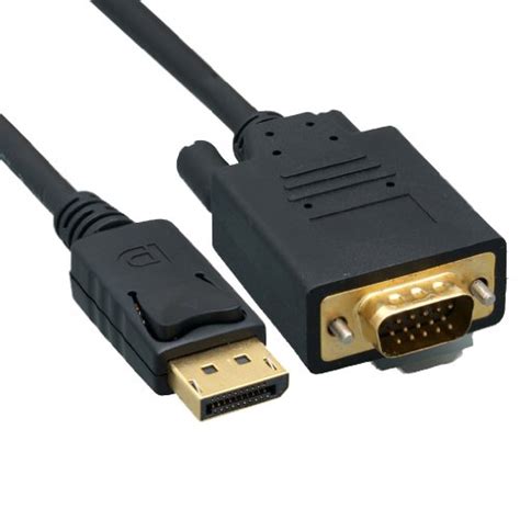 DisplayPort to VGA Video Cable, DisplayPort Male to VGA Male, 3 Foot ...