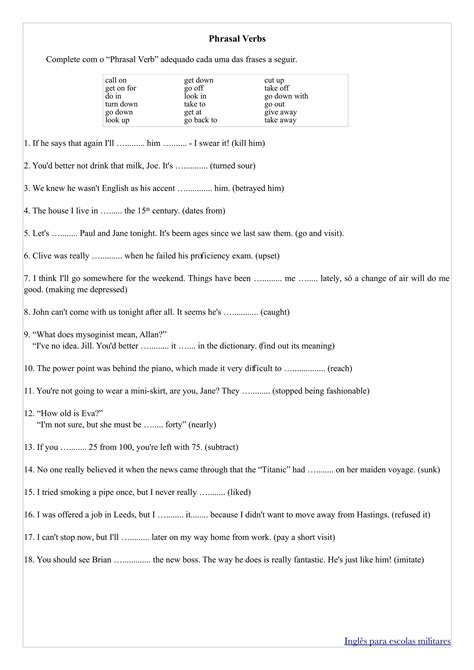 Lista phrasal verbs | PDF