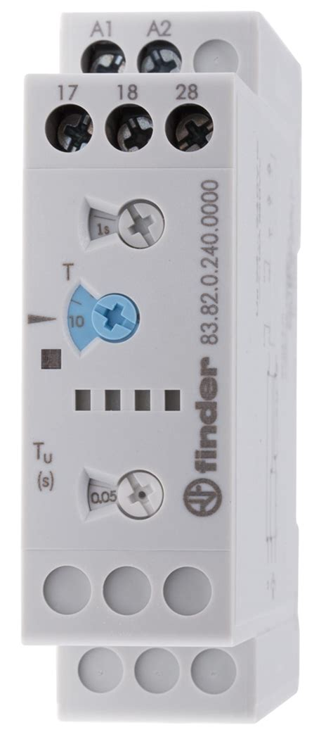83.82.0.240.0000 Finder | Finder 83 Series Series DIN Rail Mount Timer ...