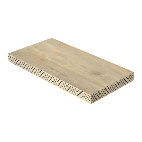 Chevron Pattern Rustic Solid Mango Wood Rectangle Chopping Board ...