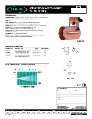 Fillable Online TYPE directional surface mount SL28 SERIES ...