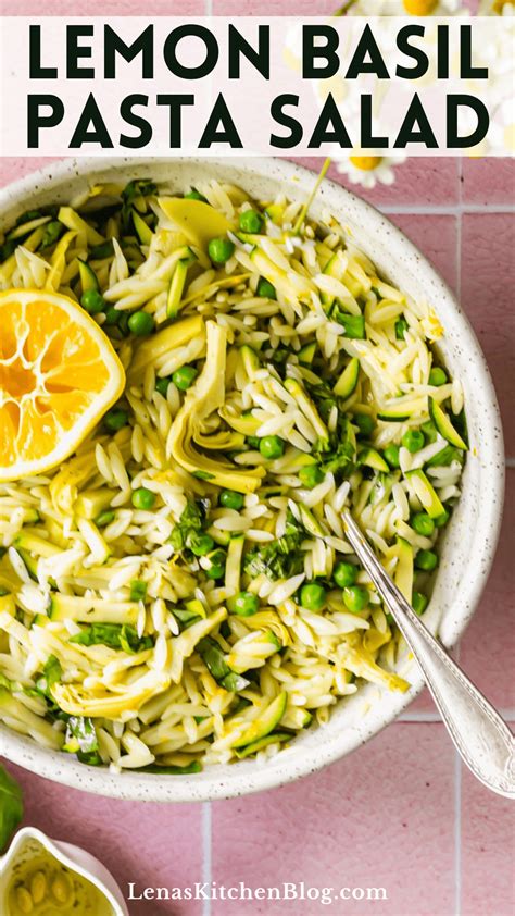 Lemon basil pasta salad – Artofit