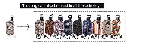 EverBest Replacement Bag for Shopping Trolley (Flag Print) : Amazon.in ...