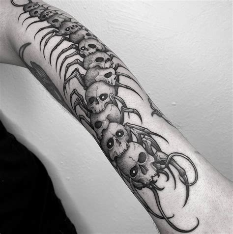 Traditional Centipede Tattoo