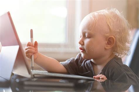 Image result for Serious Baby Play Computer Image