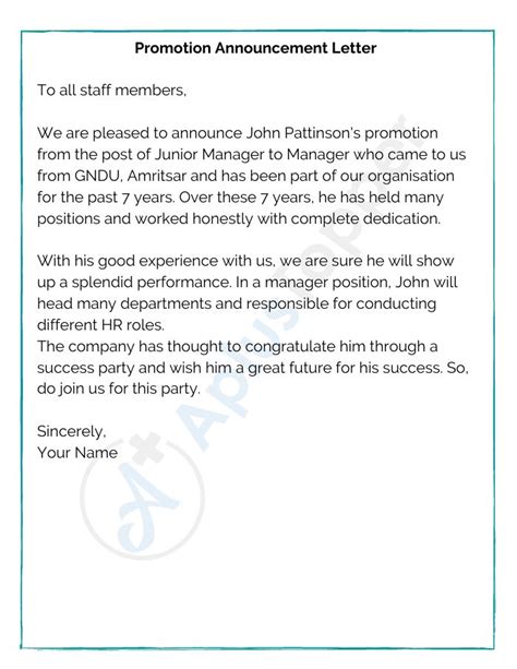 Image result for Announcement Letter Example