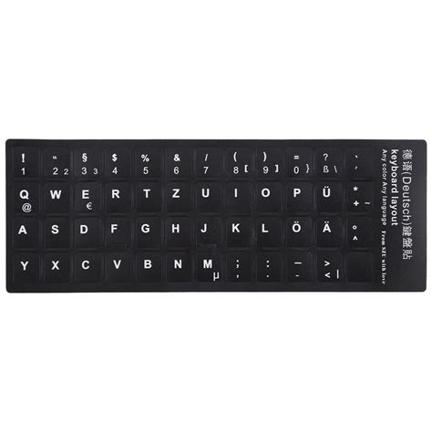German Learning Keyboard Layout Sticker for Laptop / Desktop Computer ...
