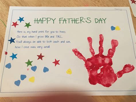 Printable Fathers Day Handprint Poem - Printable Board Games