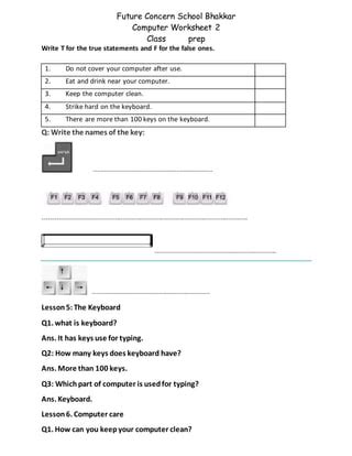Computer Shortcut Keys Worksheet 的图像结果