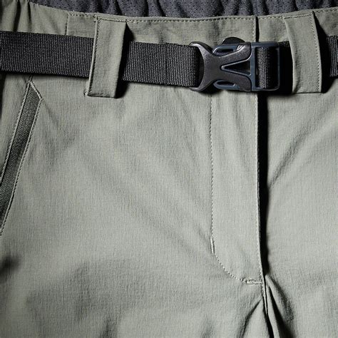 Women Dry Fit Stretchable Water Repellent Trekking Pants Khaki - MT500
