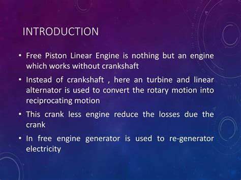 free piston engine linear generator | PPTX