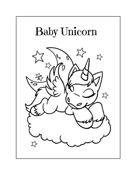 Baby Unicorn Coloring Pages – Printable Coloring Pages. FREE