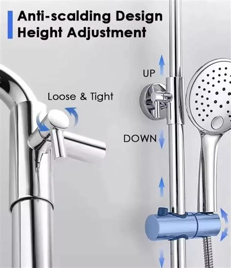 Luxury Shower System, 3-in-1, Dazzling Large Overhead RainFall and 3 W ...