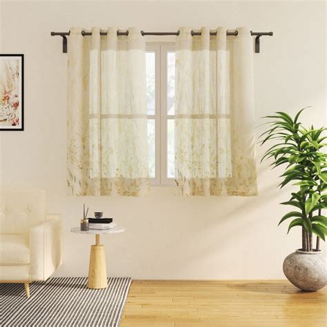 Buy Anderson Ballet Set of 2 Foil Print Light Filtering Window Curtains ...