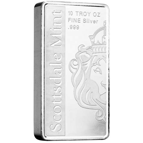 10oz Scottsdale Archangel Silver Bar - Royal Bull