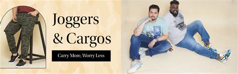 Plus size men's joggers and cargo online in India | John Pride