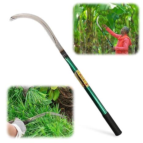 HASTHIP® Sickle Weed Remover Tool - Safety Sickle Garden Tool - Steel ...
