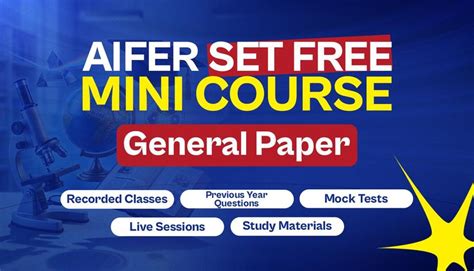 Aifer Free Online Courses | Free UGC NET, GATE, MPhil, HSA courses