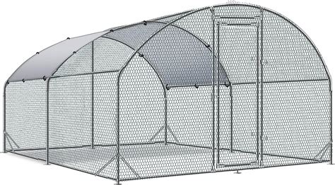 Buy Large Metal Chicken Coop Upgrade Tri-Supporting Wire Mesh Chicken ...