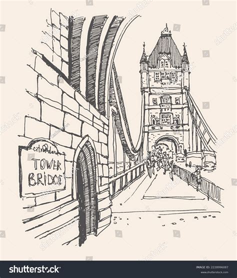 Sketch Tower Bridge London Architecture Sketch Stock Illustration 2228996087 | Shutterstock