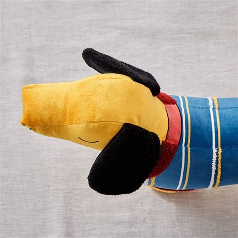 Buy Slate Kids Velvet Puppy Filled Cushion - 55x33cm from Home Centre ...