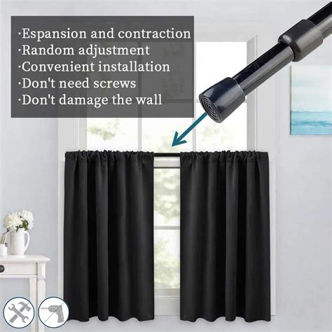 AIJIEGUANG Spring Tension Curtain Rods 28-43 Inch Adjustable India | Ubuy