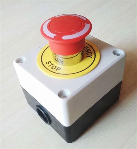 SS System Emergency Stop Switch Push Button NO/NC Element Power Supply ...