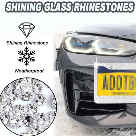 Bling Rhinestone License Plate Frames 2 Pack- AIRXWILLS Rhinestone License Plate Frames for ...