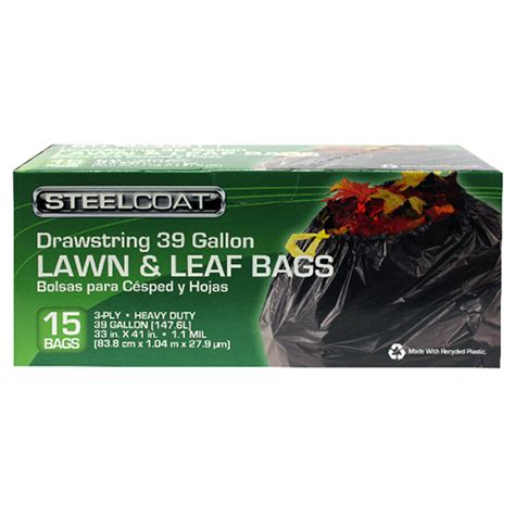 Lawn and leaf bags 39 gallon qty 15 – Needham Garden Center