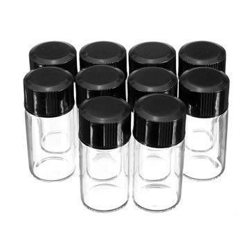 Atoz prime 10Pcs 3ml Cute Mini Small Glass Vials Bottles Clear ...