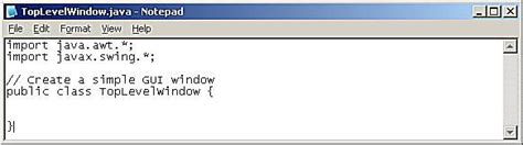 Image result for J Window Java Example