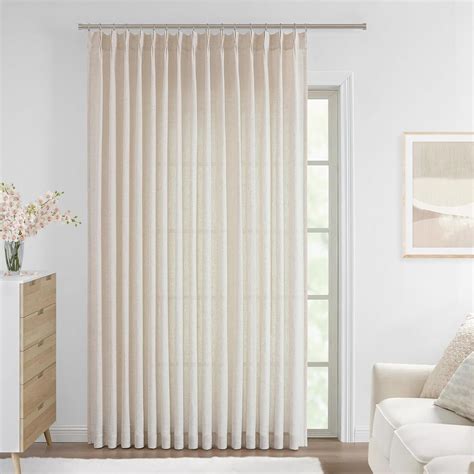 Amazon.com: Vision Home Natural Pinch Pleated Semi Sheer Curtains ...