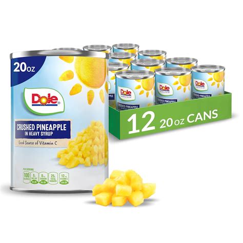 Dole Canned Crushed Pineapple in Heavy Syrup, 20 Oz, | Ubuy India