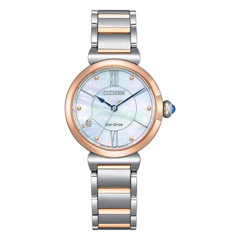 CITIZEN ECO-DRIVE LADIES WATCH MOTHER-OF-PEARL DIAL - EM1074-82D – The ...
