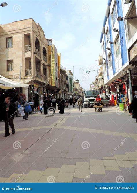 Streets of Najaf editorial stock image. Image of black - 126862144